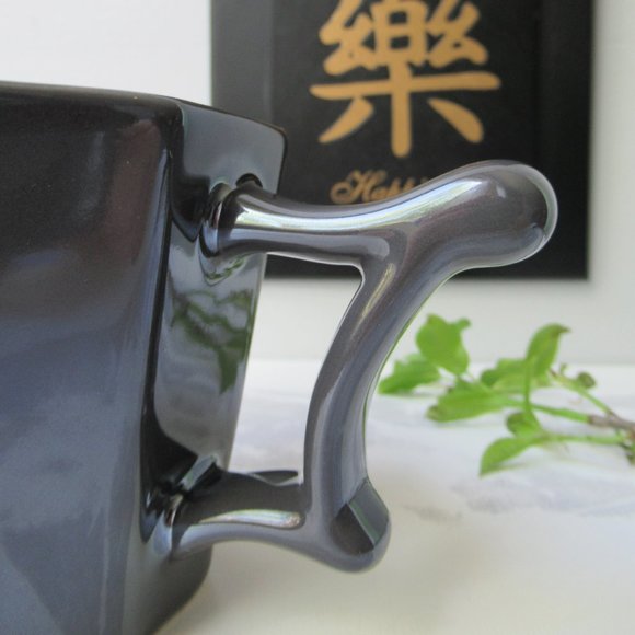 Starbucks 2013 Gunmetal Gray Octagon Ceramic Coffee Tea Mug - Picture 11 of 13